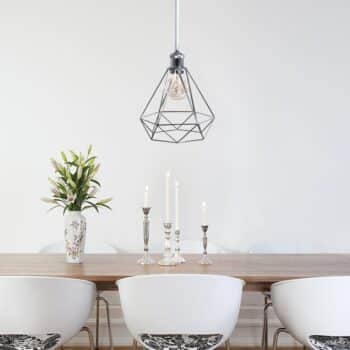 Závesné strieborné kovové svietidlo 1 x E27 - ME0810