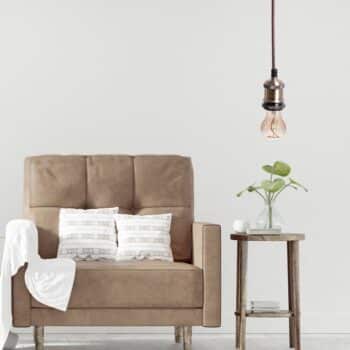 Objímka E27 / 1m / bronzová - BH662H