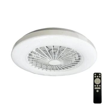 LED stropné svietidlo + stropný ventilátor STAR + diaľkový ovládač 48W - LCL6340