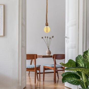 Objímka E27 / 1m / povraz - prírodná - BH671-1