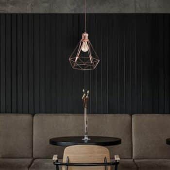 Závesné medené kovové svietidlo - 1 x E27 - ME0310