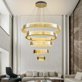 LED luxusná krištáľová lampa + diaľkový ovládač 195W - J6348/GCH