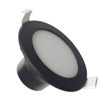 LED podhľadové svietidlo 7W / IP44 / DR01 / SMD / 4000K / BK - LDL153/B