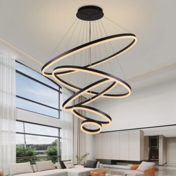 LED závesné svietidlo na lanku + diaľkový ovládač 210W - J4330/B