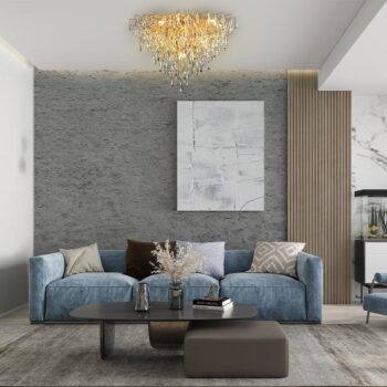 Luxusný stropný krištáľový luster 12 x G9 - CA061/800C