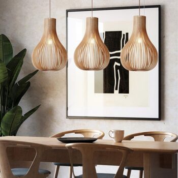 Závesný luster z masívneho dreva E27 / 380 - WRE082