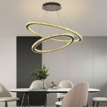 LED luxusné krištáľové svietidlo + diaľkový ovládač 160W - J6354/CH