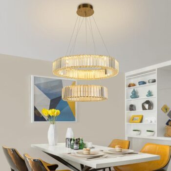 LED krištáľový luster + diaľkový ovládač 65W - J6346/GCH