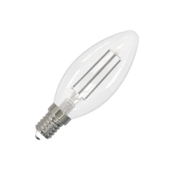 LED žiarovka / filament BIELY 4,5W - C35 / E14 / 4000K - ZWF206
