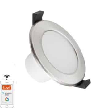 LED podhľadové svietidlo WIFI 7W / IP44 / 3000K - 6500K / SI - LDL163/SW
